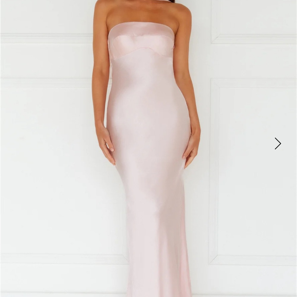 Hello Molly Pink Strapless Gown for Prom